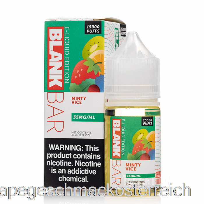Minty Vice – Leere Barsalze – 30 Ml, 35 Mg Vape-Geschmack